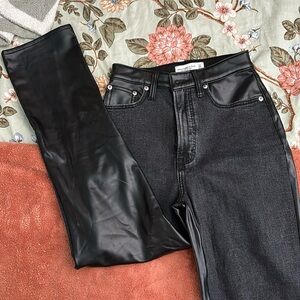 Abercrombie curve love leather and black Jean